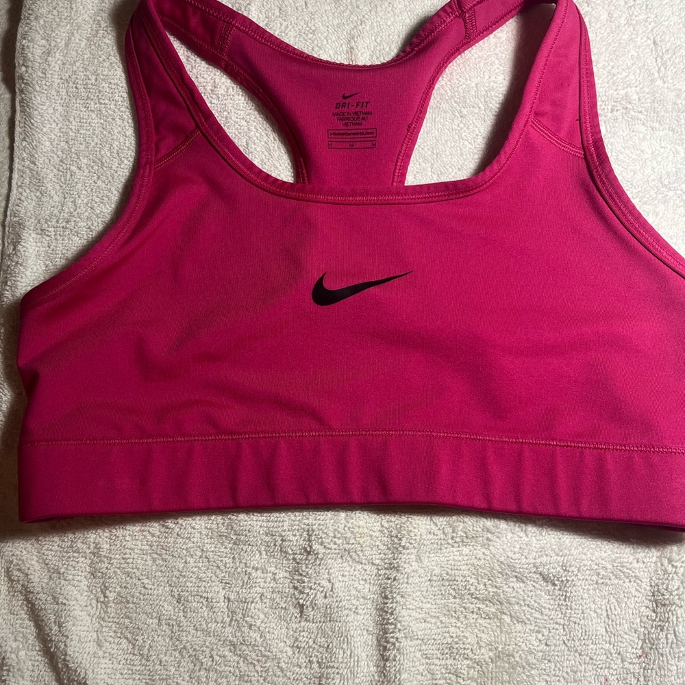 Hot pink Nike non Padded Sports Bra